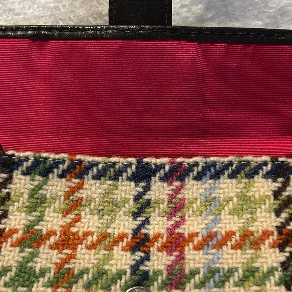 Coach Y2K Heritage Tattersall Wool Mini Bag or Wristlet in EUC - Picture 5 of 12